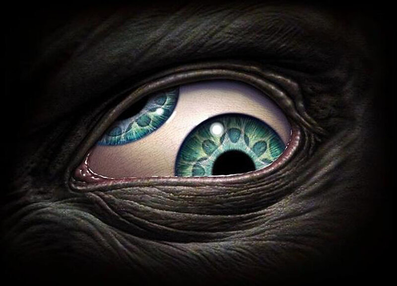 Close-up of Alien Eye — Green