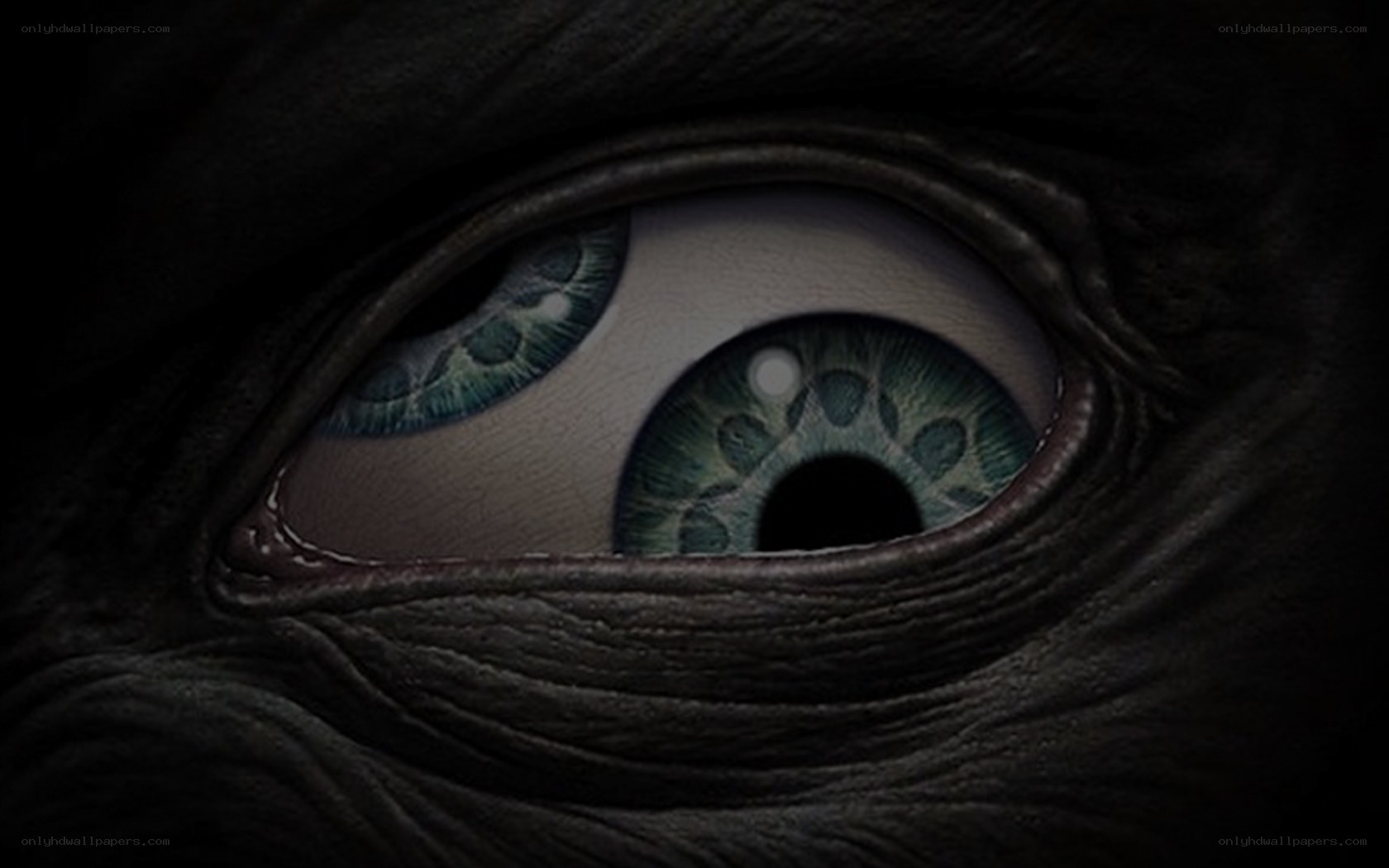close-up of alien eye