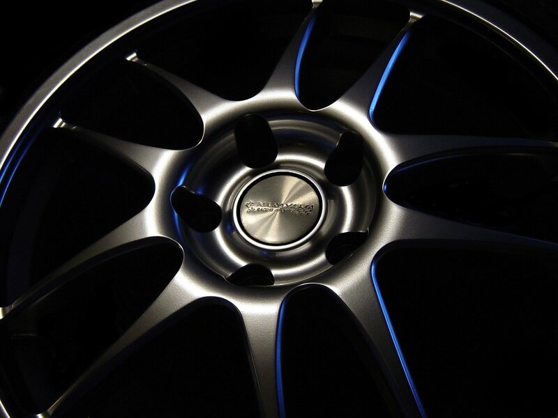 close-up of alloy wheel