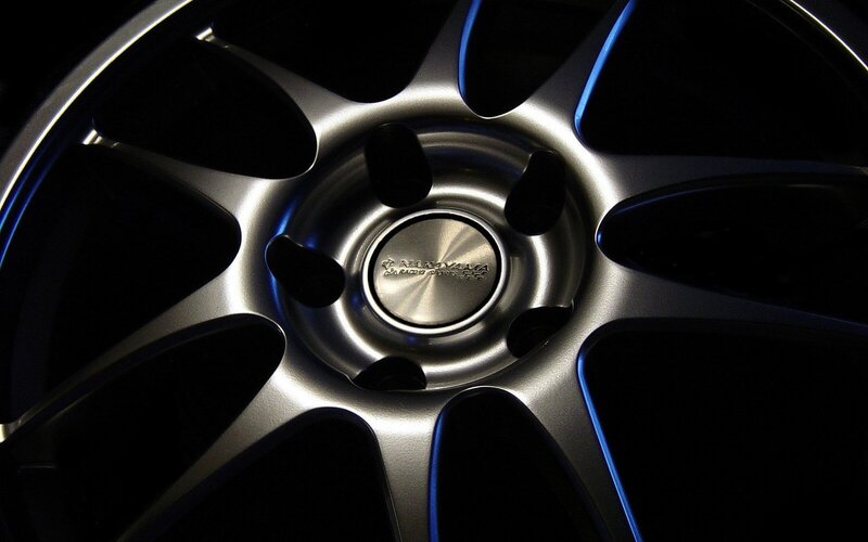 close-up of alloy wheel
