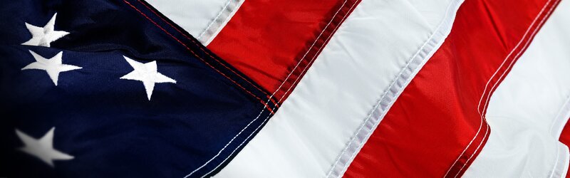 close-up of american flag