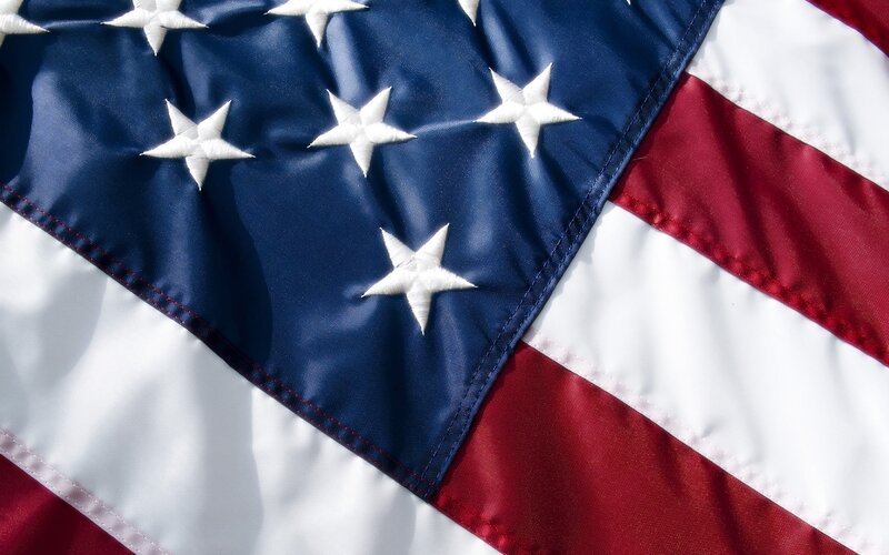 Close-up of American flag
