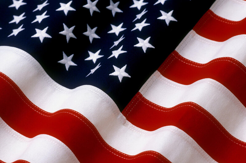 Close-up of American flag