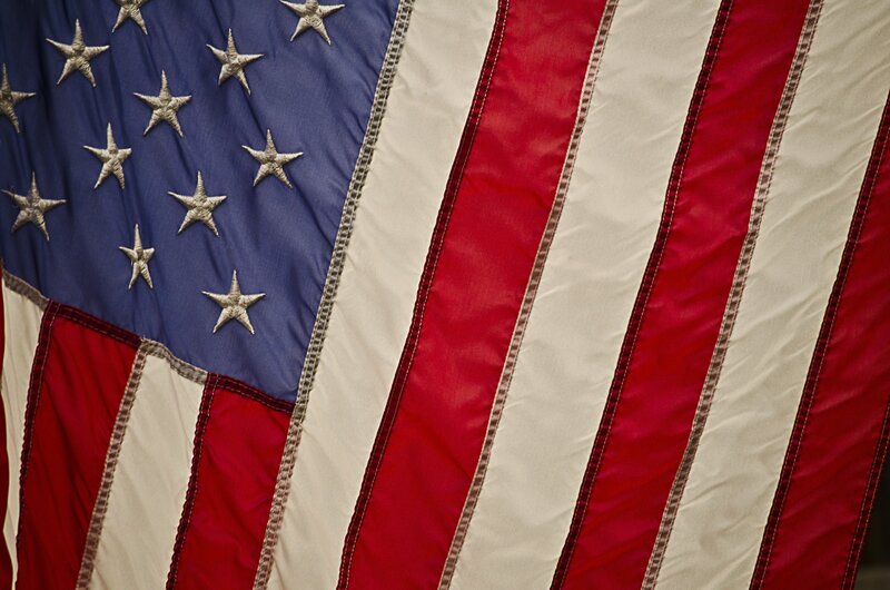 Close-up of American flag