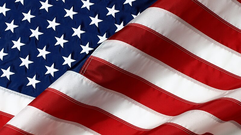 Close-up of American flag