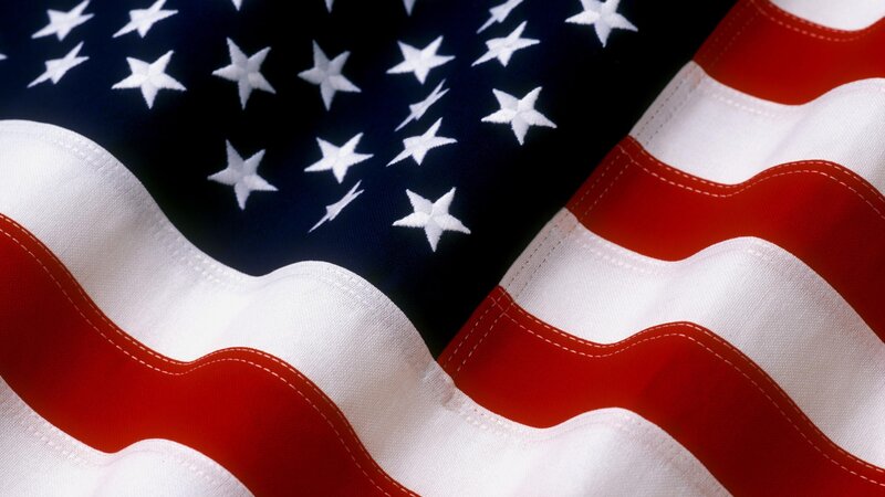 Close-up of American flag