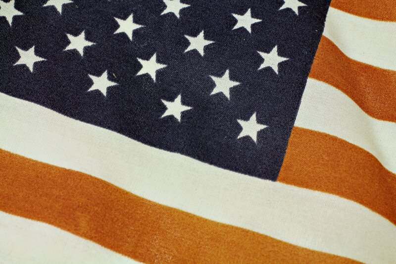 Close-up of American flag