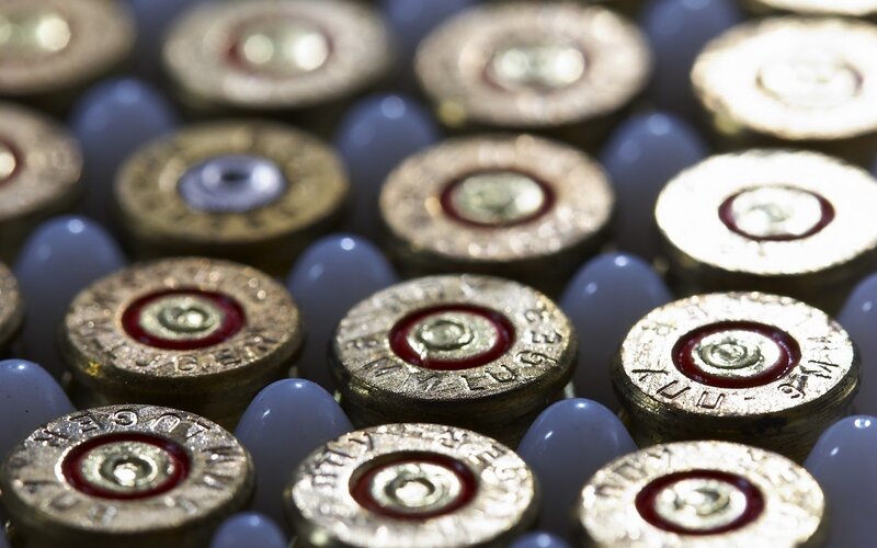 Close-up of ammunition rounds