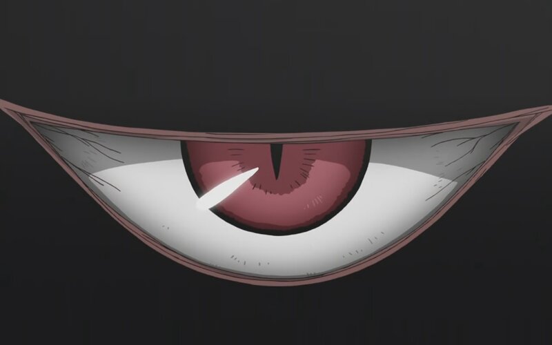 close-up of an anime eye