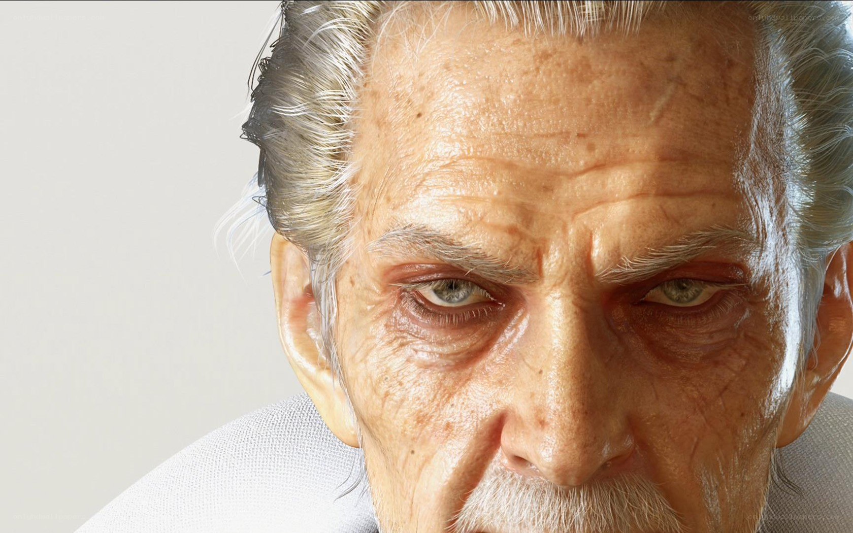 close-up of an elderly man