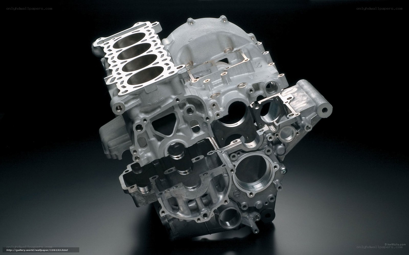 Close-up of an engine block