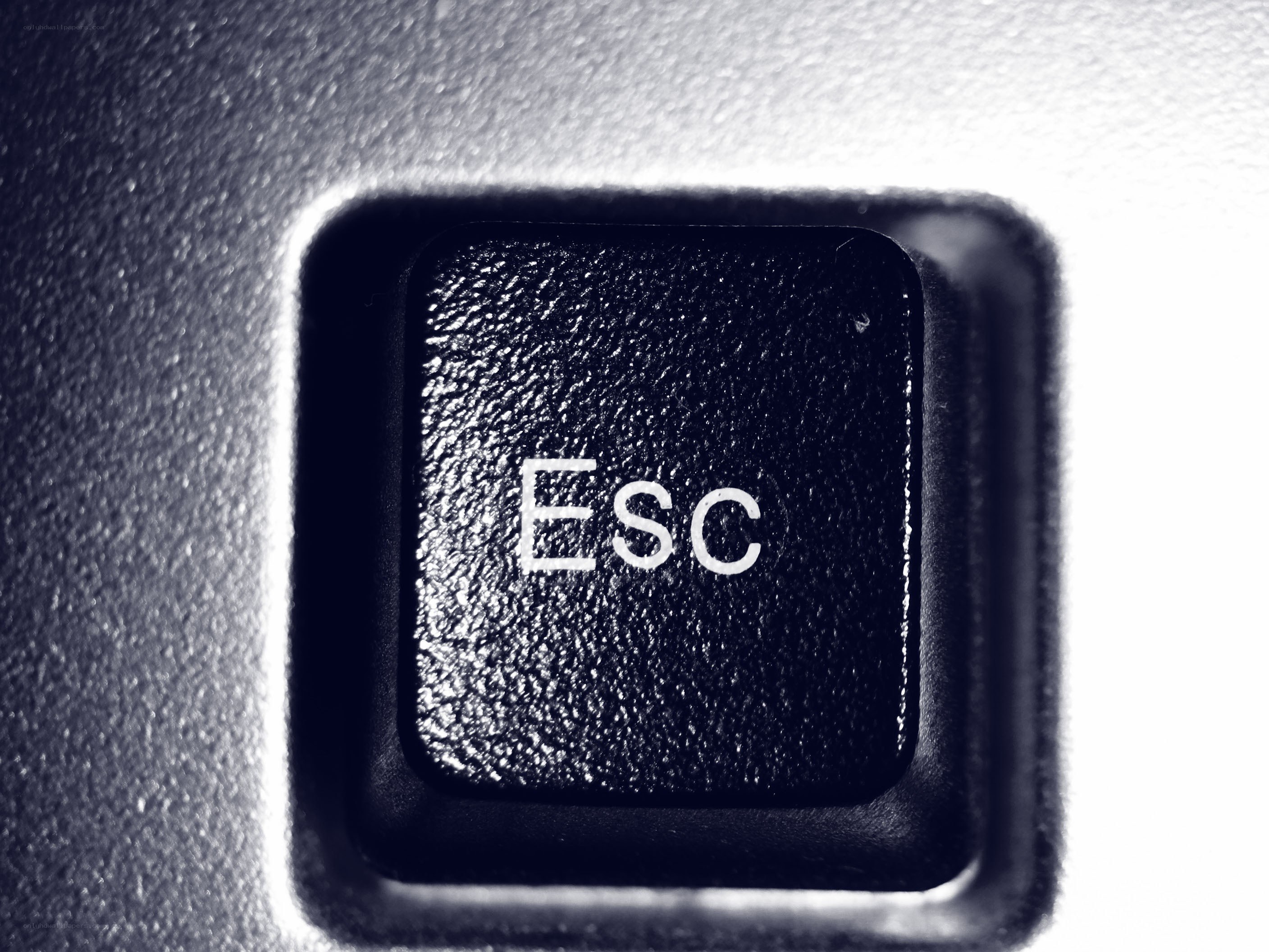 close-up of an esc key