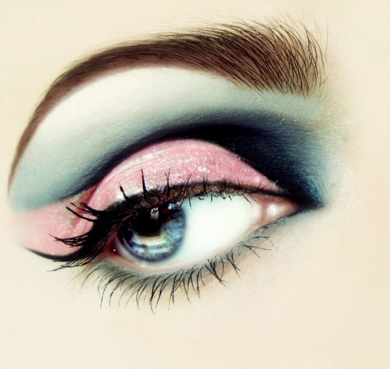 Close-up of an Eye — Blue, Dramatic, Photograph, Eyelashes, Eyebrow