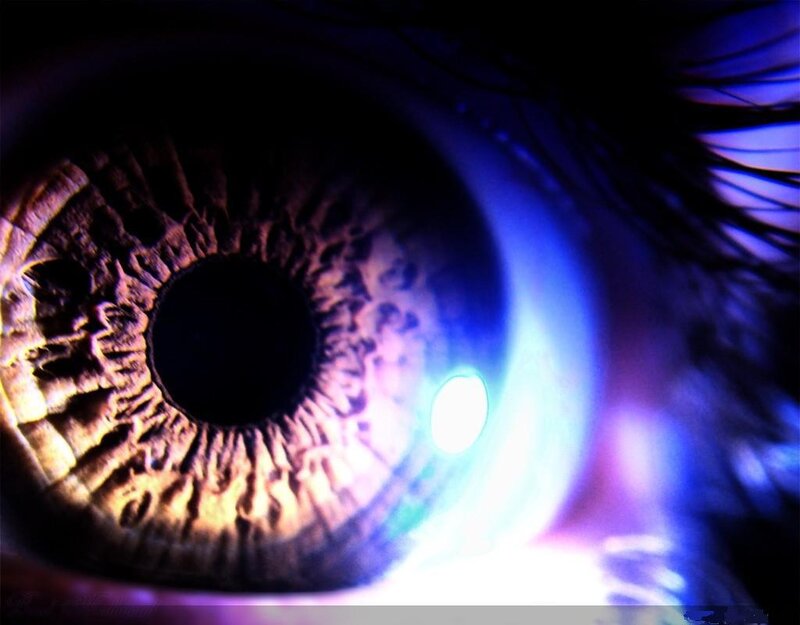 Close-up of an Eye — Blue, Dramatic, Photograph, Iris, Pupil, Eyelashes