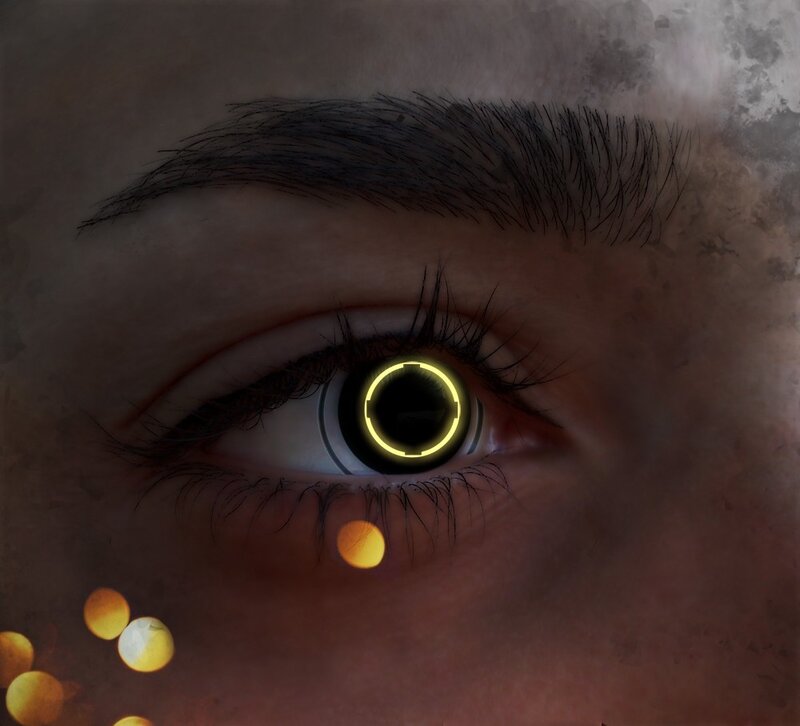 Close-up of an Eye — Brown, Dramatic, Digital Art, Eyebrow