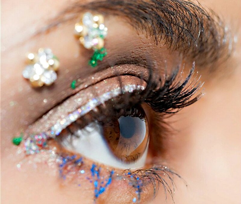 Close-up of an Eye — Brown, Dramatic, Photograph, Glitter