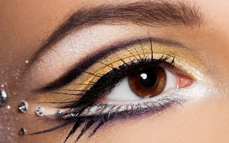 Close-up of an Eye — Brown, Dramatic, Photograph