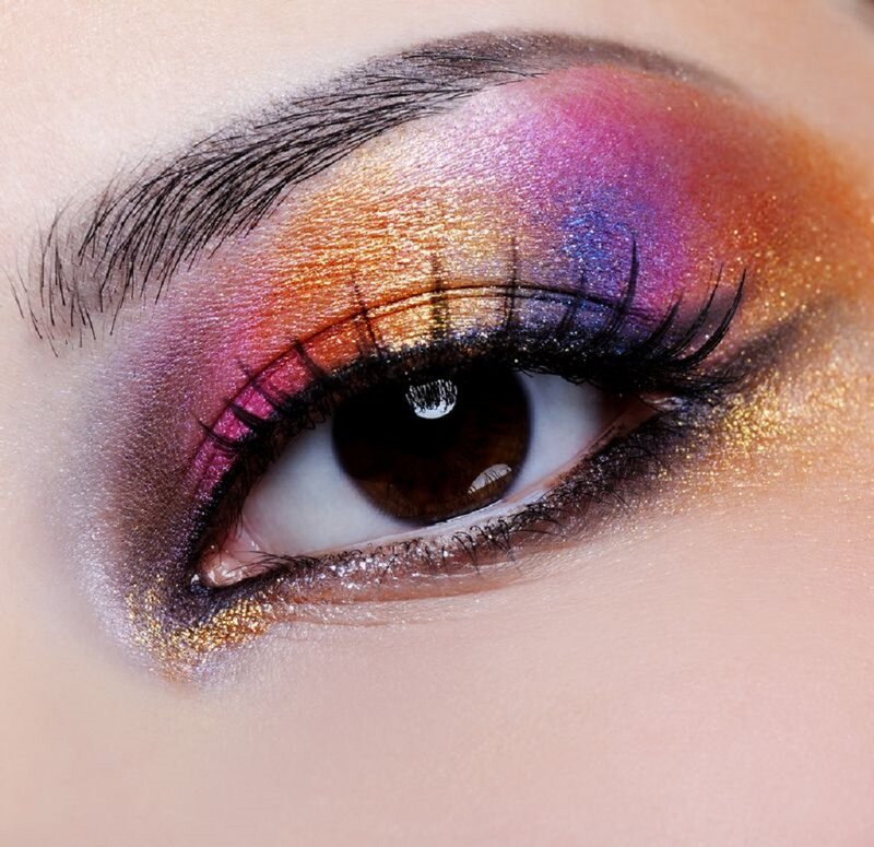 Close-up of an Eye — Gold, Dramatic, Photograph