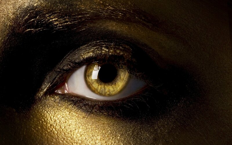 Close-up of an Eye — Gold