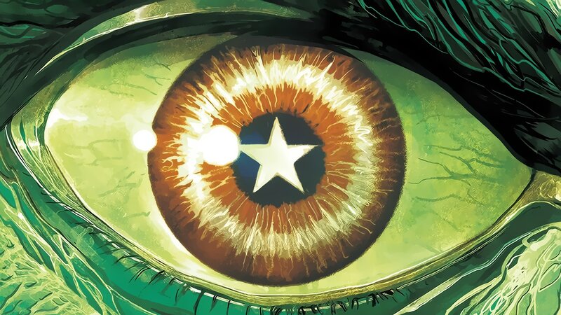 Close-up of an Eye — Green, Dramatic, Comic