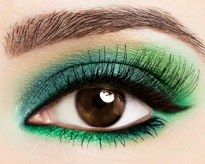 Close-up of an Eye — Green, Dramatic, Photograph, Eyebrow, Eyelashes