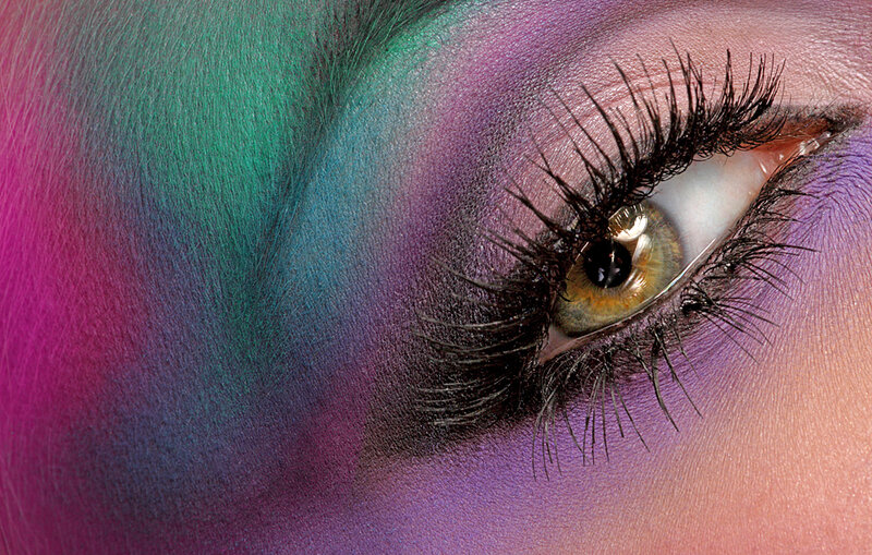 Close-up of an Eye — Purple, Dramatic, Photograph