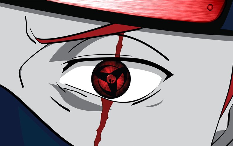Close-up of an Eye — Red, Dramatic, Anime