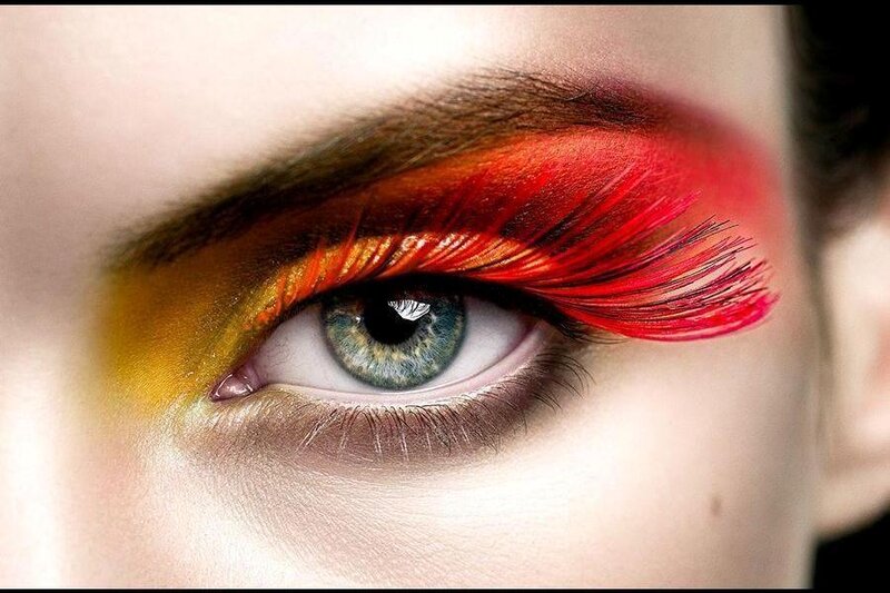 Close-up of an Eye — Red, Dramatic, Photograph
