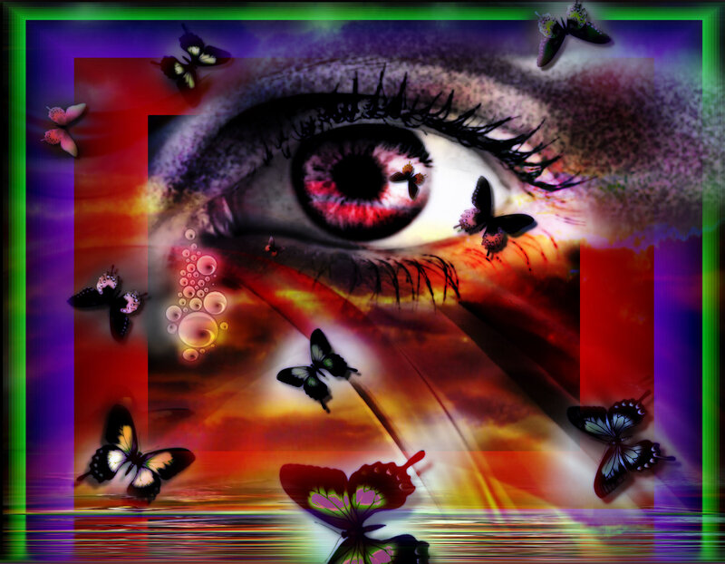 Close-up of an Eye — Red