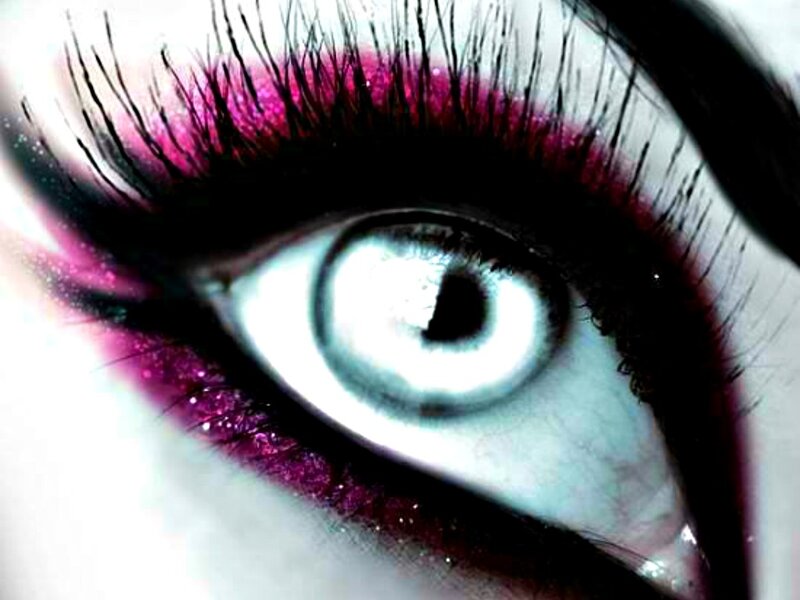 Close-up of an Eye — White, Dramatic, Digital Art