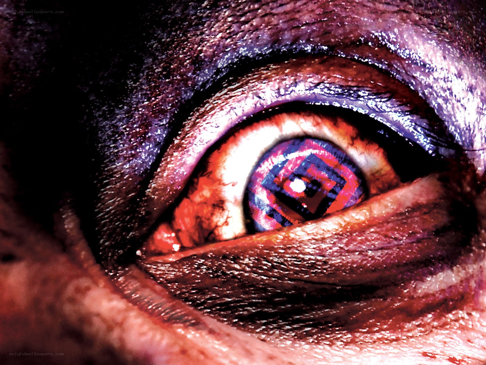 close-up of an eye with digital effect