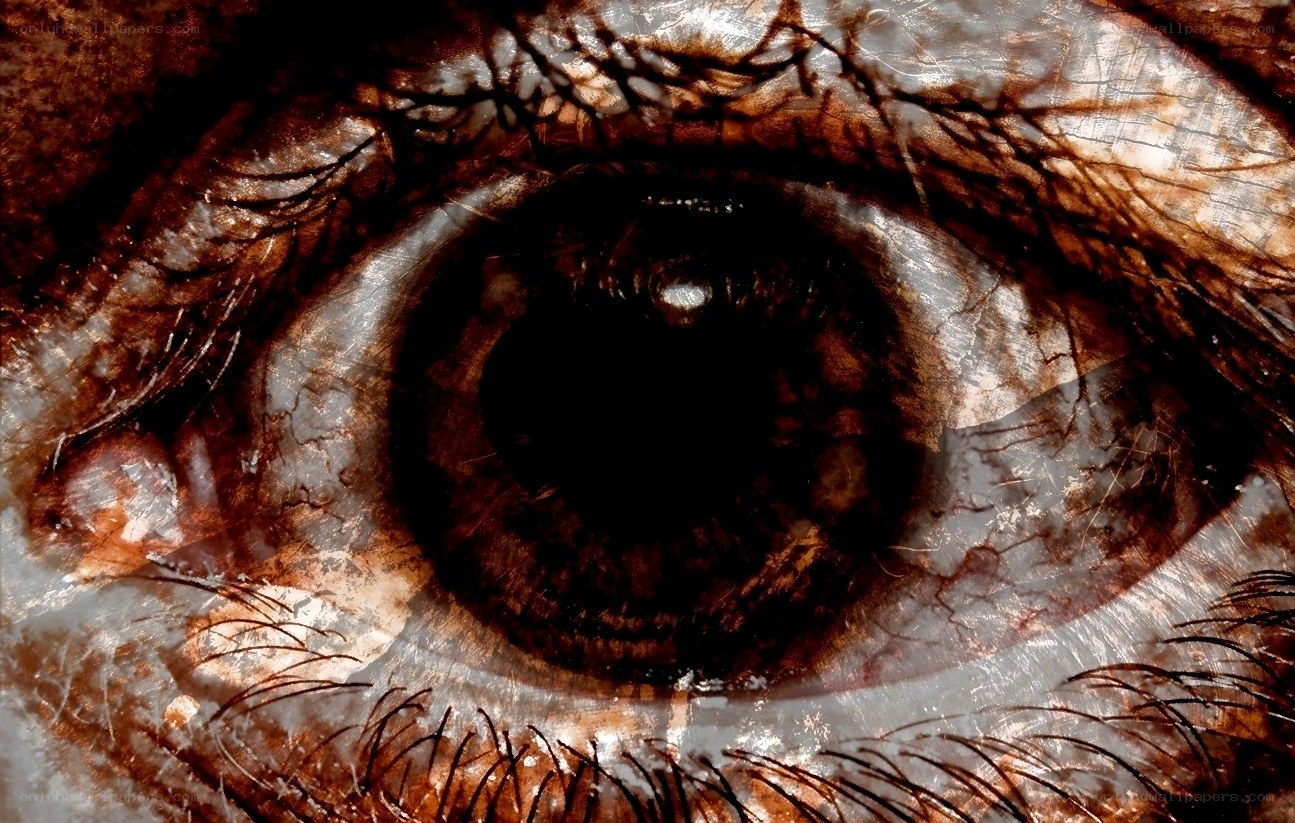 close-up of an eye with texture