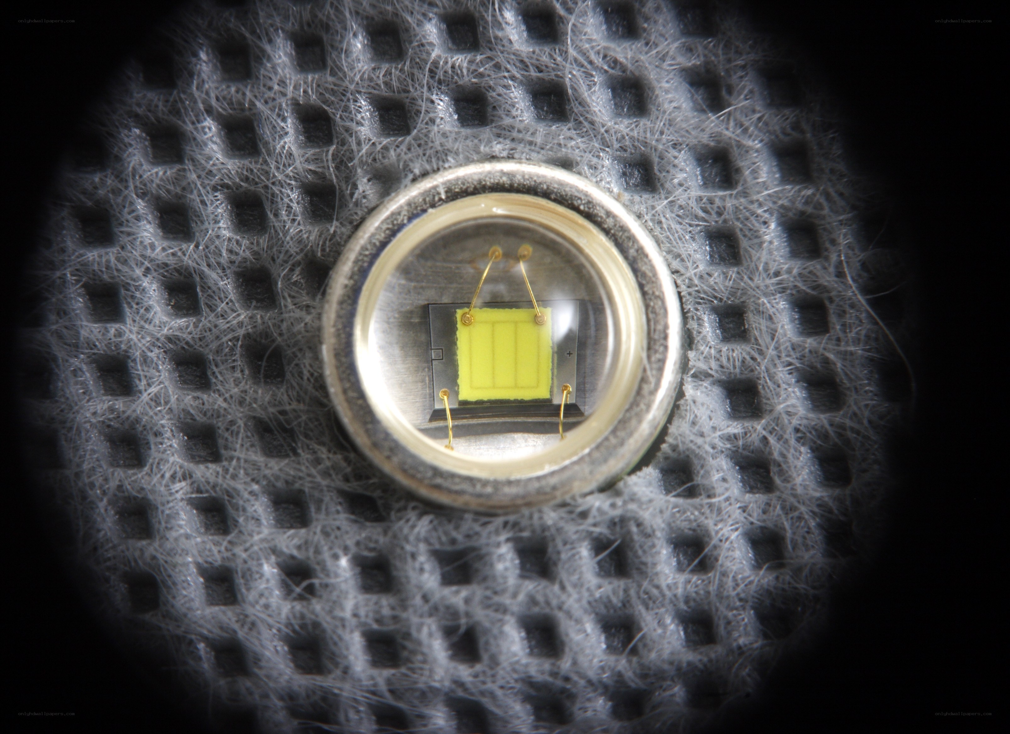 Close-up of an LED component