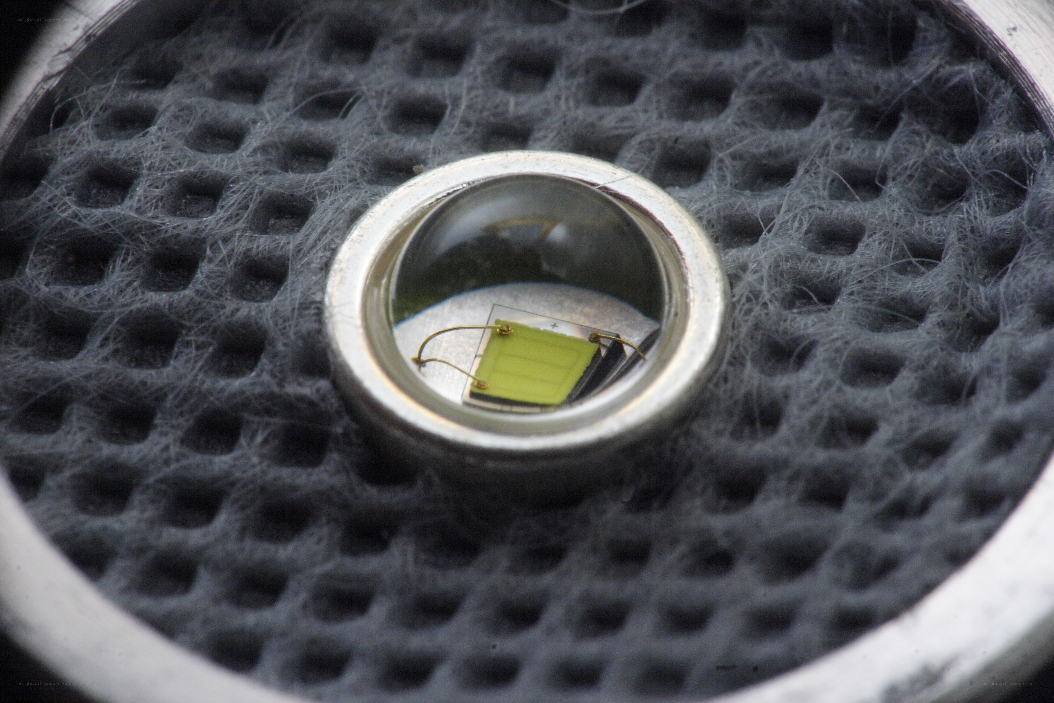 Close-up of an LED component