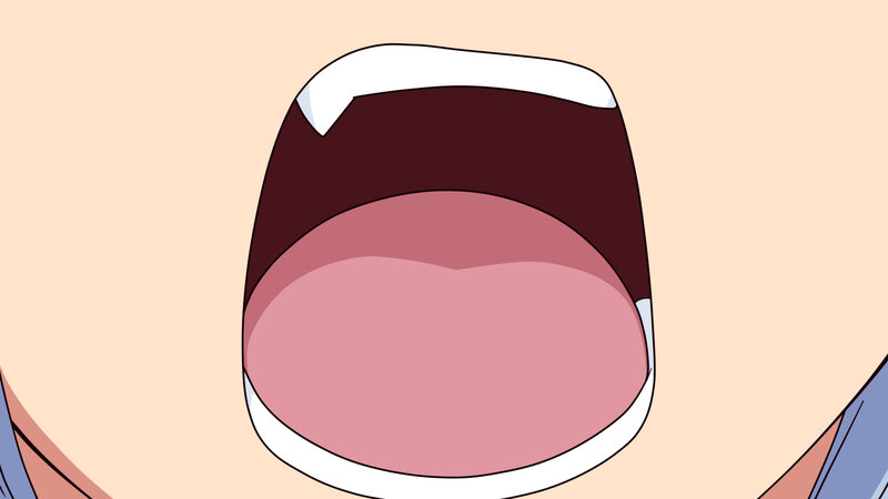 close-up of an open mouth