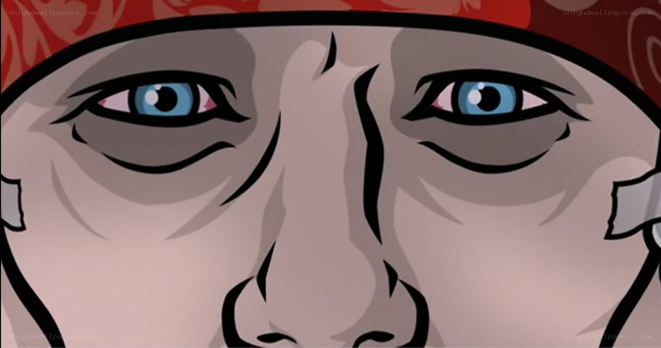 close-up of animated character face