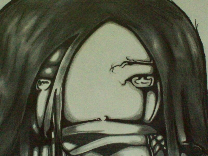 close-up of anime character