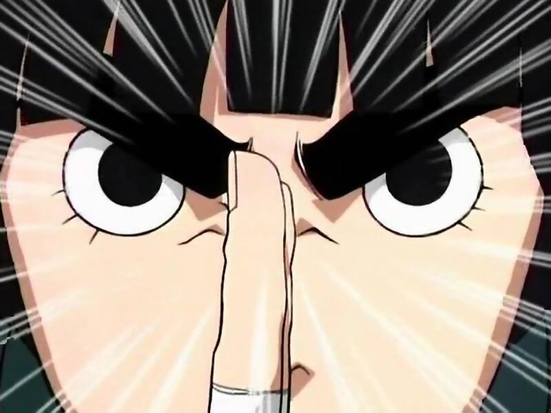 Close-up of Anime Character — Black
