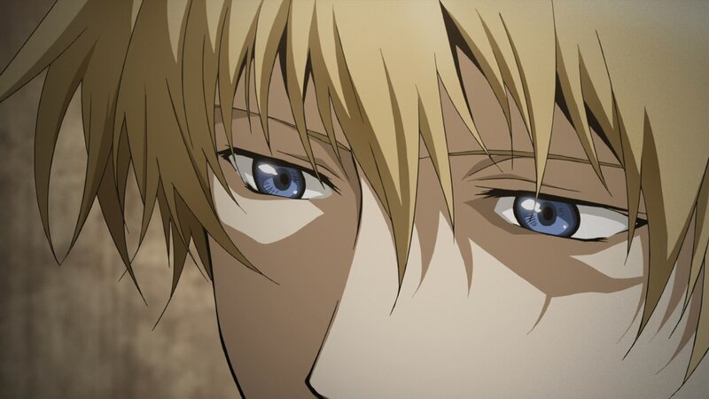 close-up of anime character eyes