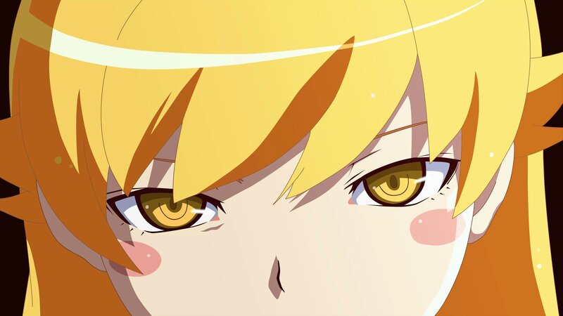 close-up of anime character eyes