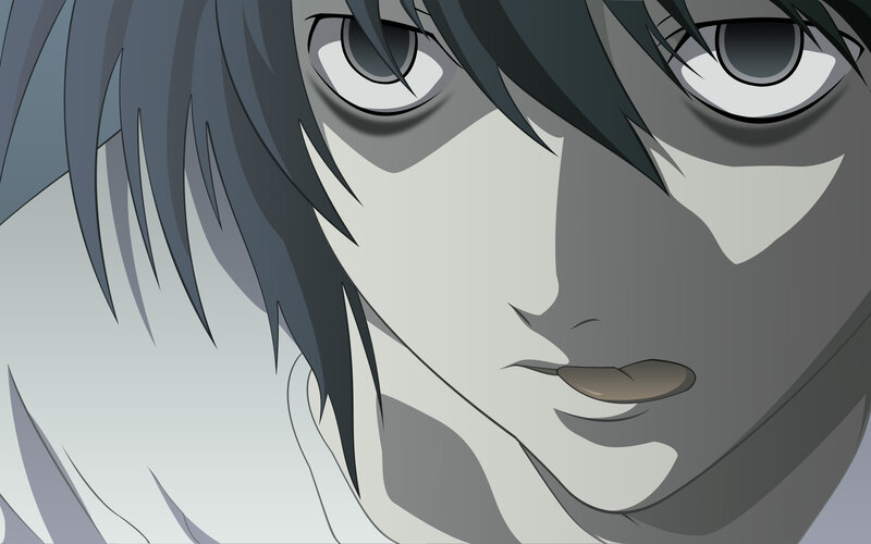 close-up of anime character face