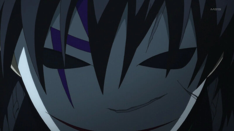 Close-up of Anime Character Face — Black, Dark