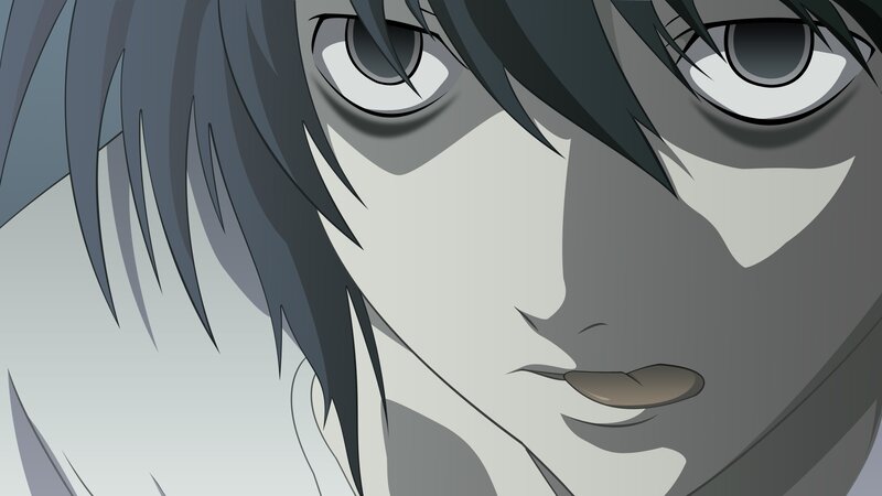 close-up of anime character face