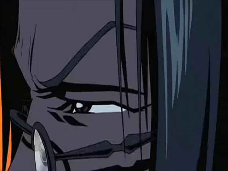 Close-up of Anime Character — Gray, Dramatic, Eye
