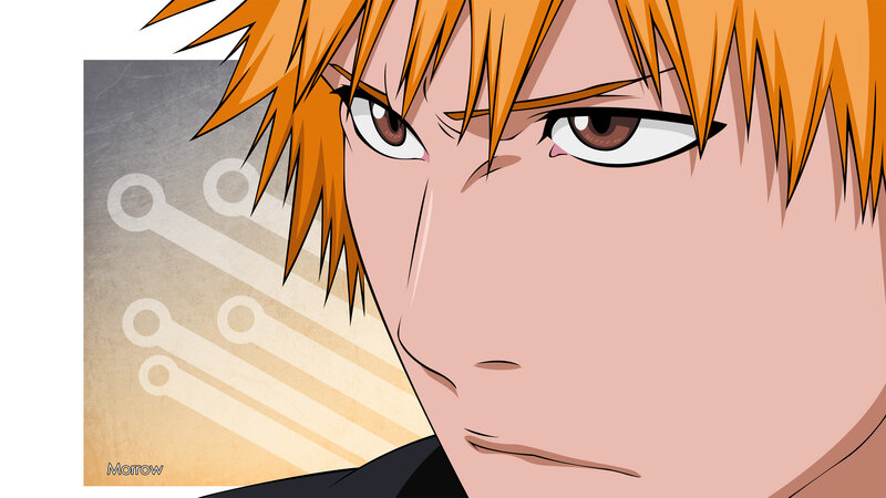 Close-up of Anime Character — Orange, Serious