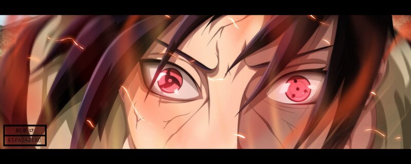 Close-up of Anime Character — Red, Dramatic