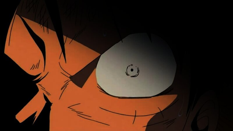 close-up of anime character's eye