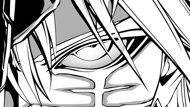 Close-up of Anime Character's Eye — Black