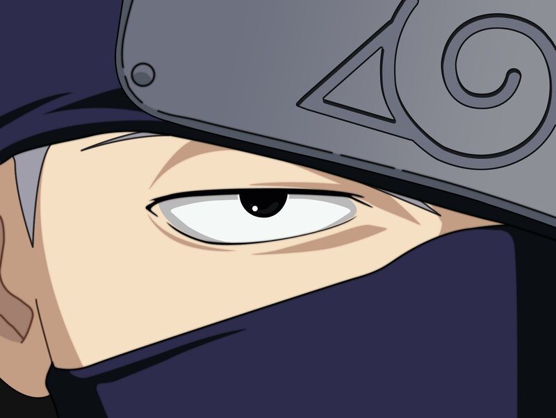 Close-up of Anime Character's Eye — Gray