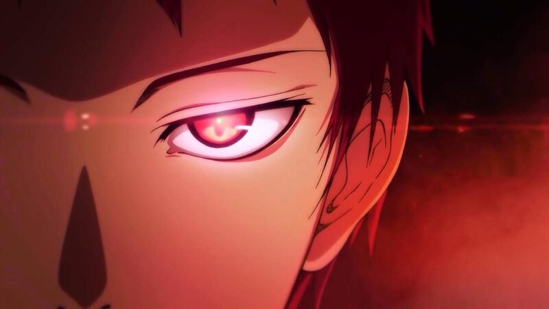 Close-up of Anime Character's Eye — Red